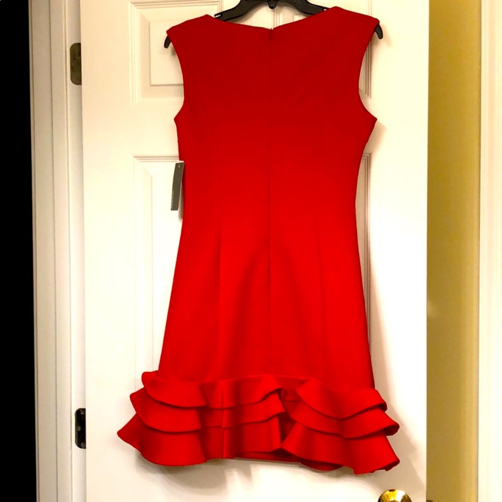 🎉🎉🎉HP🎊🎊🎊Donna Ricco sheath Dress Red - Picture 4 of 5